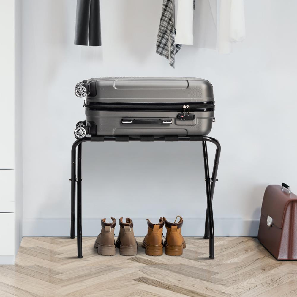 Sturdy Metal Folding Luggage Rack Stand for Home Hotel