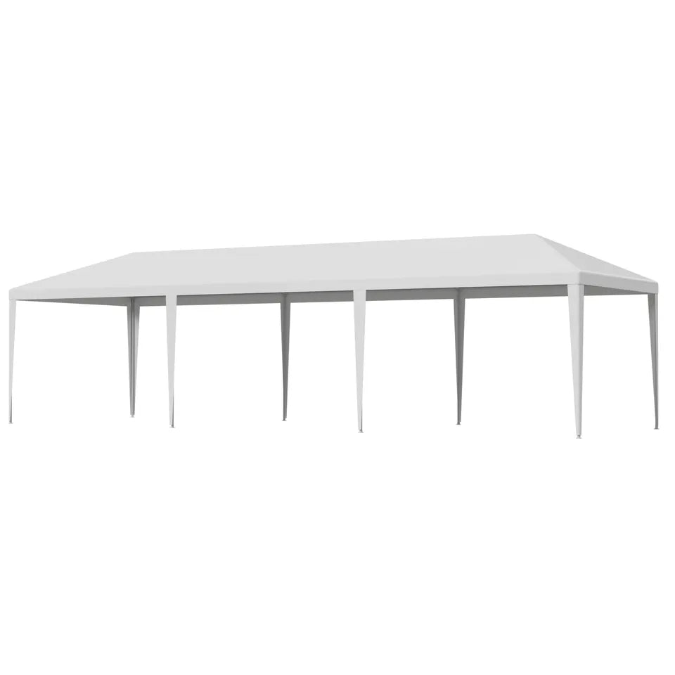 White Outdoor Gazebo Canopy Wedding Party Tent 10'x30'
