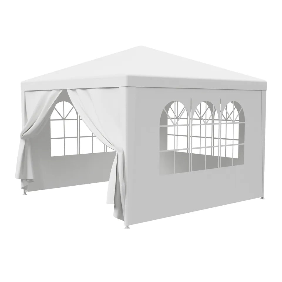 White 10'x10' Outdoor Canopy Party Tent Wedding Gazebo