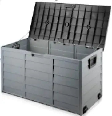 All Weather Deck Box Storage w/ Wheel Backyard Patio Outdoor