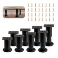 Adjustable Furniture Legs 8 Pcs Black Stainless Steel – 8-12CM