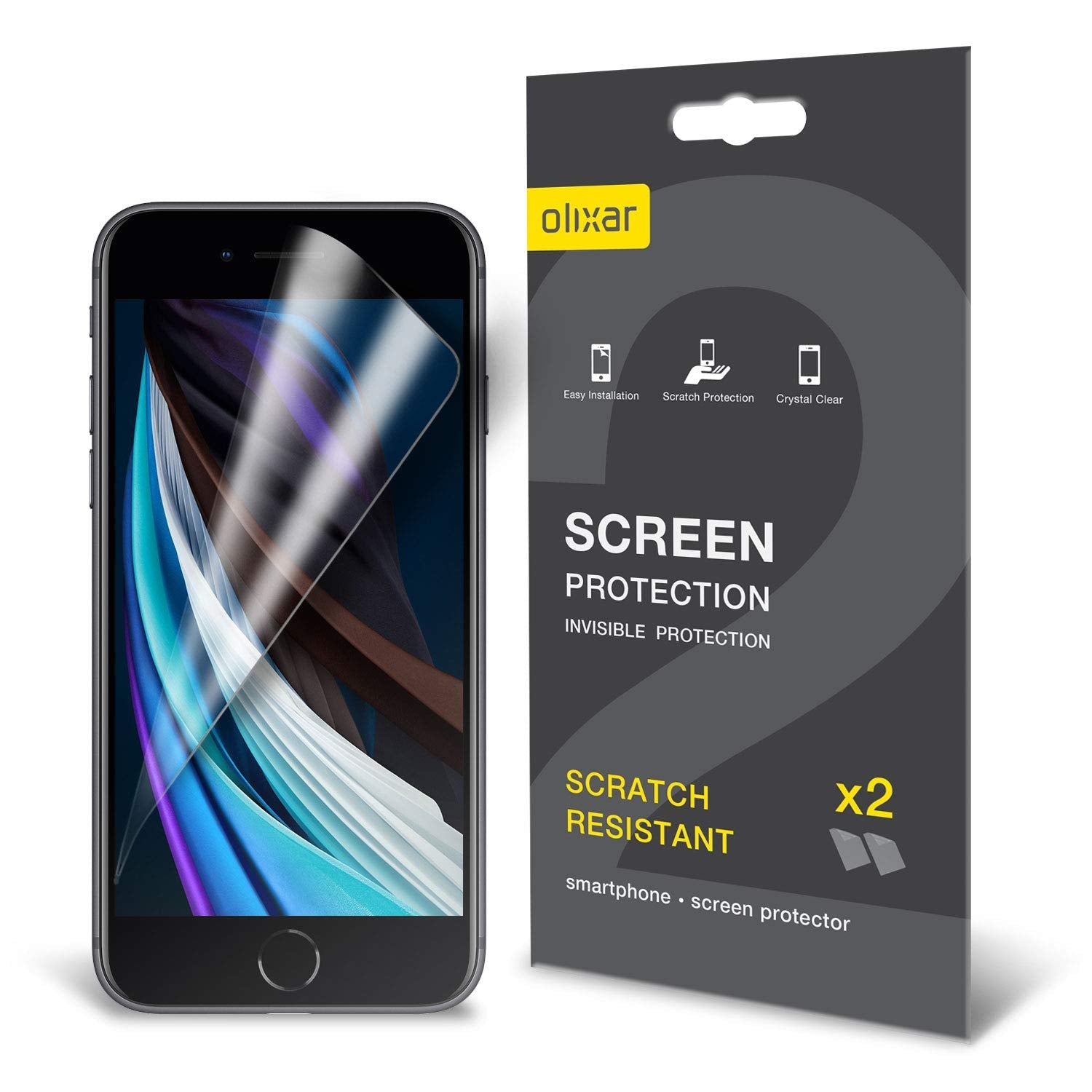 iPhone SE 2020 Screen Protector Film 2-Pack Supports Device Features – 2-Pack