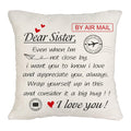 Cushion Cover Dear Sister Sisterhood Gift Throw Pillow Case – 45x45cm