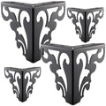 Metal Furniture Legs 12cm (5in) Set of 4 Heavy Duty Iron Hollow Sofa Legs with Screws – Black